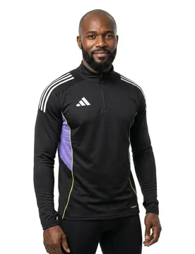 Sweat à Demi-zip Tiro 25 Competition Training Black / Purple Rush XL - Adidas - FashionsVida