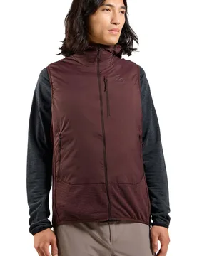 Ascent hybrid chaleco outdoor hombre Granate (M) - Odlo - FashionsVida