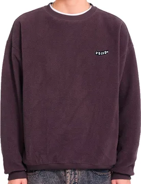 Sweat en polaire - Too Kool Lse Crew Raisin - Taille XL - Violet - Volcom - FashionsVida