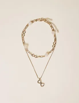 Collier double tour avec logo - TWINSET - FashionsVida