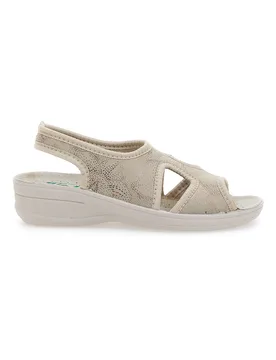 Sandali Beige Con Zeppa 1321 36 - BIO UP - FashionsVida