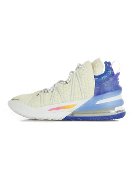 Scarpa Alta Uomo Lebron Xviii "los Angeles By Day" Light Cream/pink Glow/game Royal - NIKE NBA - FashionsVida