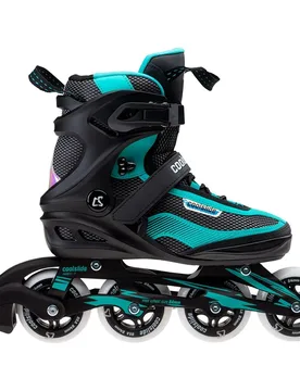 Rollers En Ligne Roma Black / Aqua Green EU 38 - Coolslide - FashionsVida