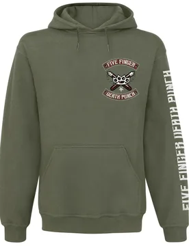 Kapuzenpullover - Bruce Knucklehead - S bis XL - für Männer - Größe L - oliv - Lizenziertes Merchandise! - Männer - male - Five Finger Death Punch - FashionsVida