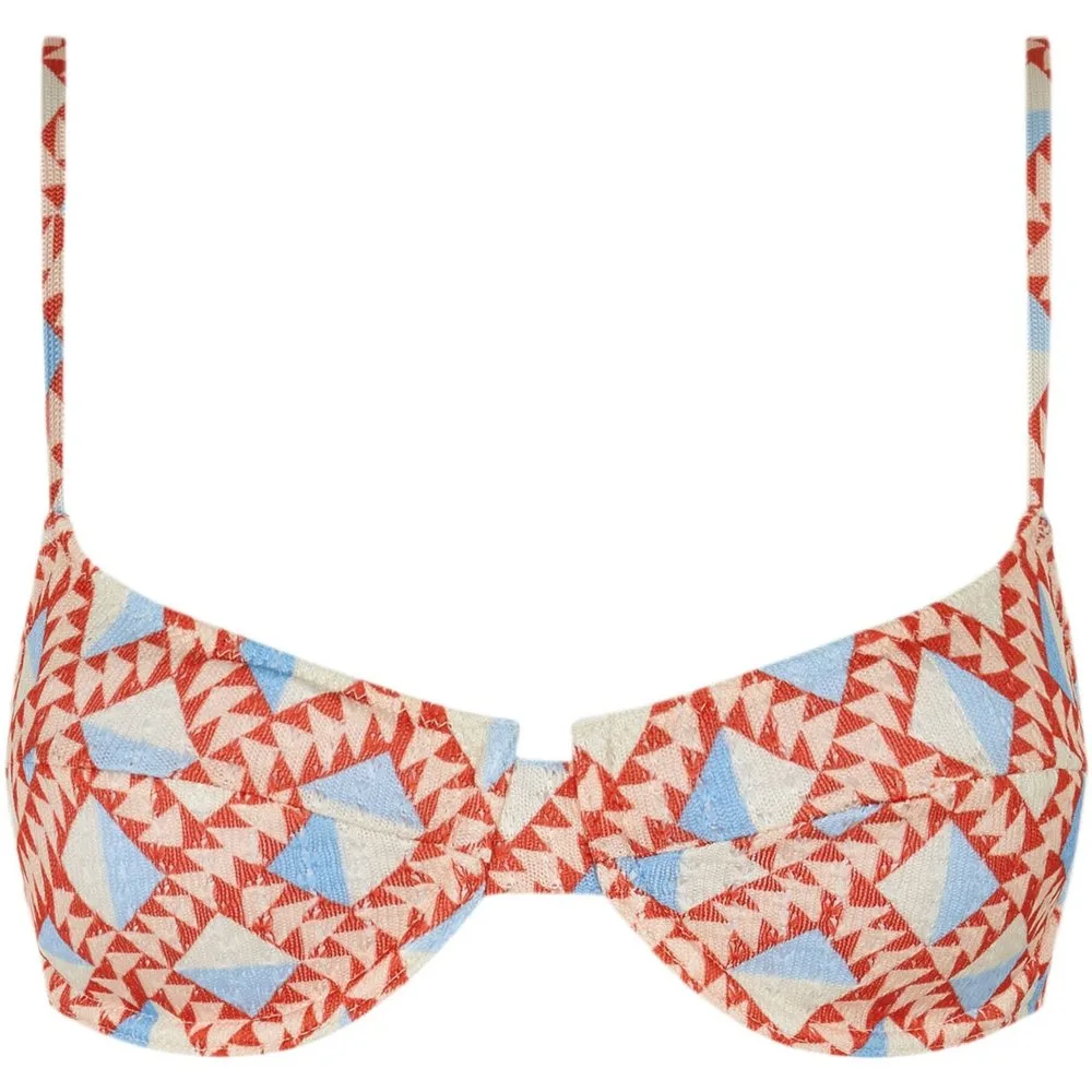 Top de bikini Balconette Mohawk con estructura, cierre multiposición y foams extraíbles - Robin Collection - FashionsVida