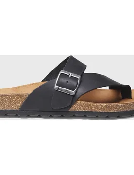 Sandalias planas de mujer de piel abiertas en tonos lisos - Toni Pons - FashionsVida