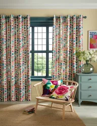 Tobermory Cotton Rich Eyelet Curtains Multi