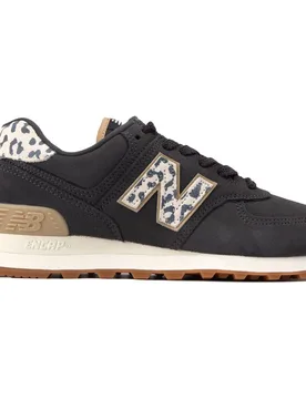 Womens 574 Trainers - Black Suede - Size Uk 4 - New Balance - FashionsVida