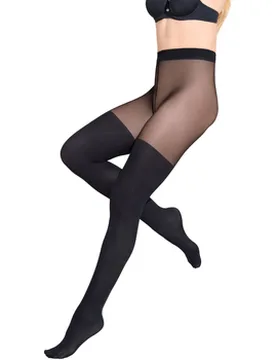 Strumpfwaren Strumpfhose Mit Strumpfhosen-Effekt Übereinander Eu M;Eu L - Lisca - FashionsVida
