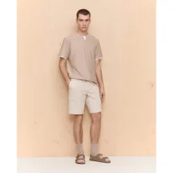 Camiseta doble prenda de manga corta de hombre