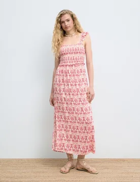 Vestido largo print tiras - Green Coast - FashionsVida