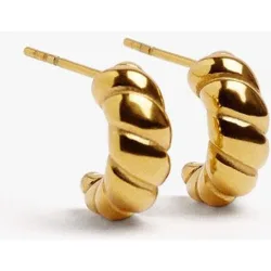 Pendientes de aro de acero inoxidable rizados