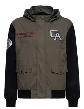 Rockabilly Übergangsjacke - California Jacket with hood - M bis 4XL - für Männer - Größe XL - grün - Männer - male - King Kerosin - FashionsVida