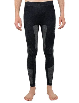 Calzoncillos largos funcionales para hombre negro L - Merino & More - FashionsVida
