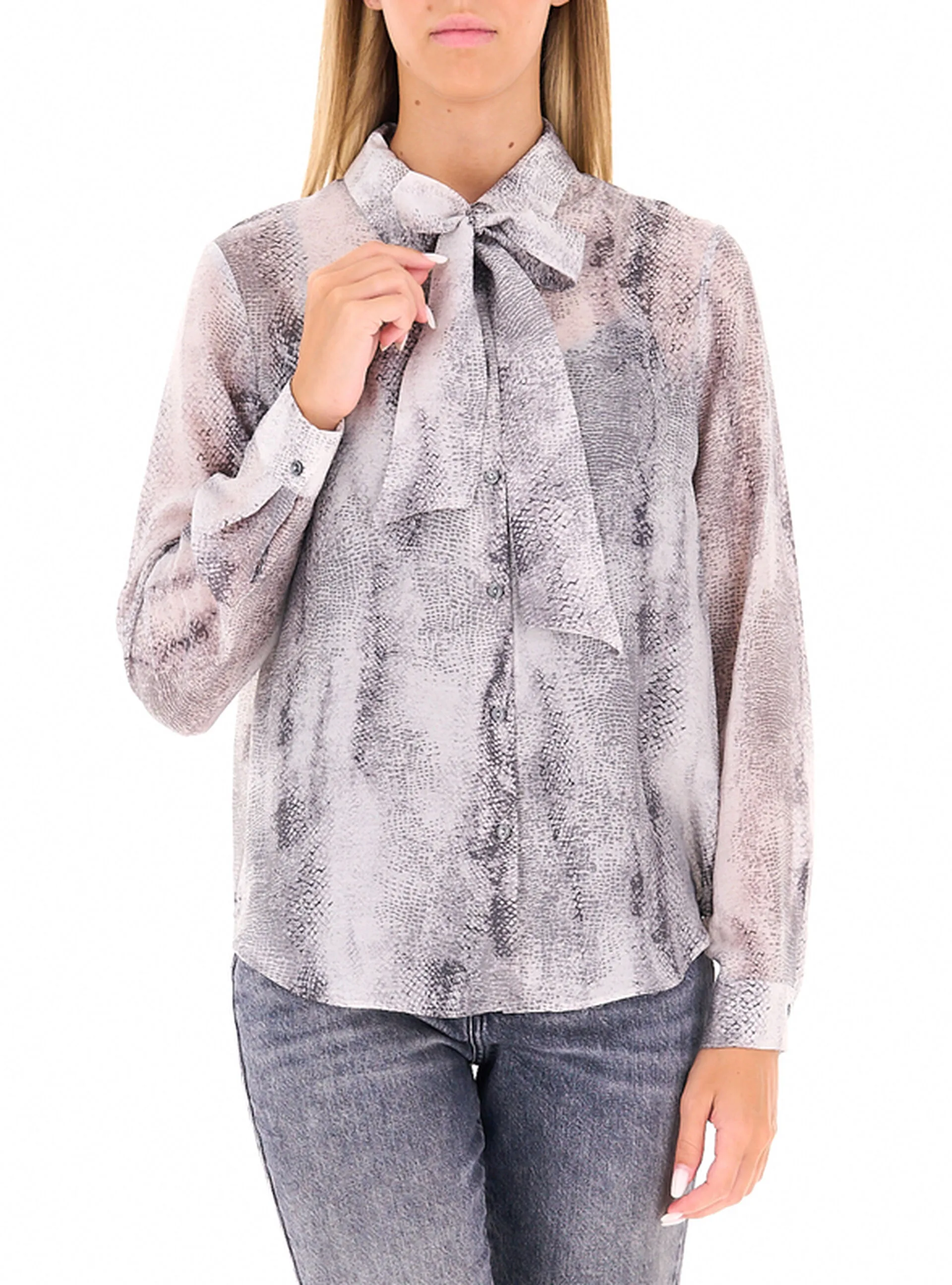 Blusa con fiocco GRIGIO 52 - Diana Gallesi - FashionsVida