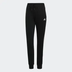 Pantaloni Essentials French Terry 3-Stripes S Black / White