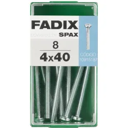 Tornillo Métrica Cabeza Redonda M4 x 40 mm - Caja 8 Uds