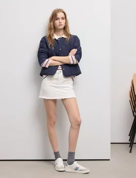 Falda corta lisa de mujer - Green Coast - FashionsVida