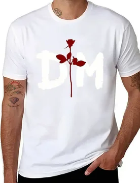 Depeche Mode(DM) logo and red rose, D-P-CH-MOD- T-Shirt cotton t shirt pack t shirts with prints T-Shirt - Aliexpress - FashionsVida