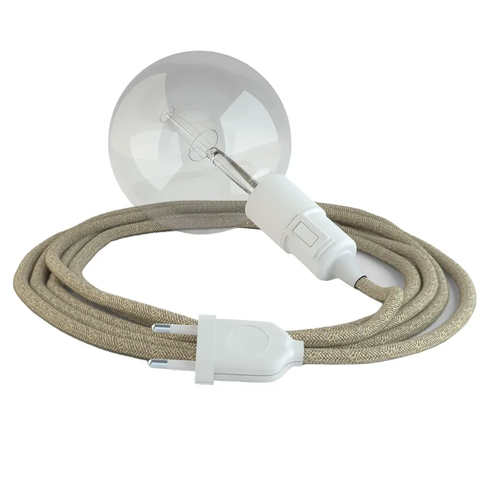 Cables Suspension Luminaire Rn01 5 M Brown / White One Size - Creative - FashionsVida