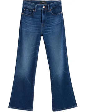 Vaqueros campana de mujer cropped boot con cintura media - 7 For All Mankind - FashionsVida