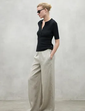 Pantalones de mujer mossi de lino holgados - Ecoalf - FashionsVida