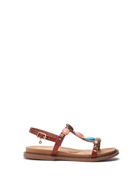 Women's 'Nicca' Porvair Flat Sandals in Tan Size: 8 - Tan - Size: 8 - Moda in Pelle - FashionsVida