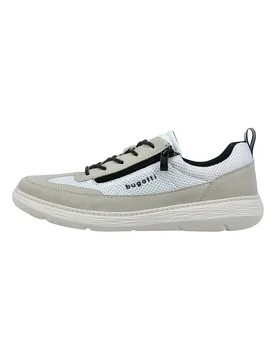 Sneakers da uomo beige e bianche con cerniera laterale 335AFU0955691421 42 - Bugatti - FashionsVida