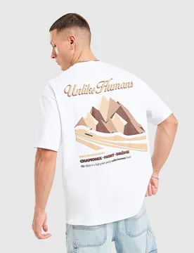 Boarder T-Shirt - Herren, Weiss - male - Size: M - Unlike Humans - FashionsVida