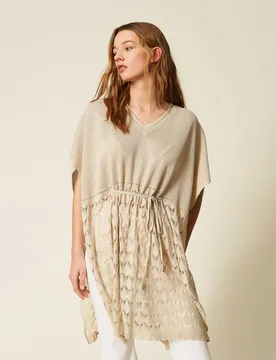 Twinset Cape en maille au crochet - TWINSET - FashionsVida
