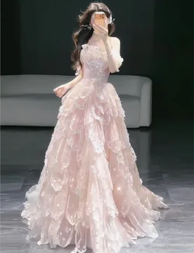 A pink morning gown birthday coming-of-age and art examination dress - Aliexpress - FashionsVida
