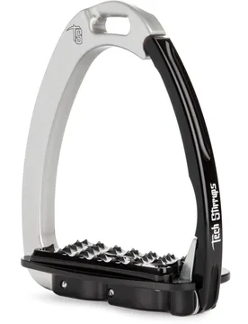 TechStirrups Steigbügel Venice sloped EVO, silver/black - Tech Stirrups - FashionsVida
