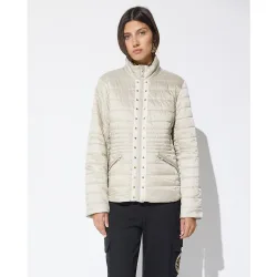 Acolchado corto de mujer nylon y apliques