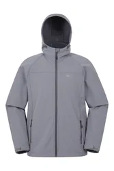 Exodus Mens Water-Resistant Softshell Jacket - Grey - Grey - Size: XS