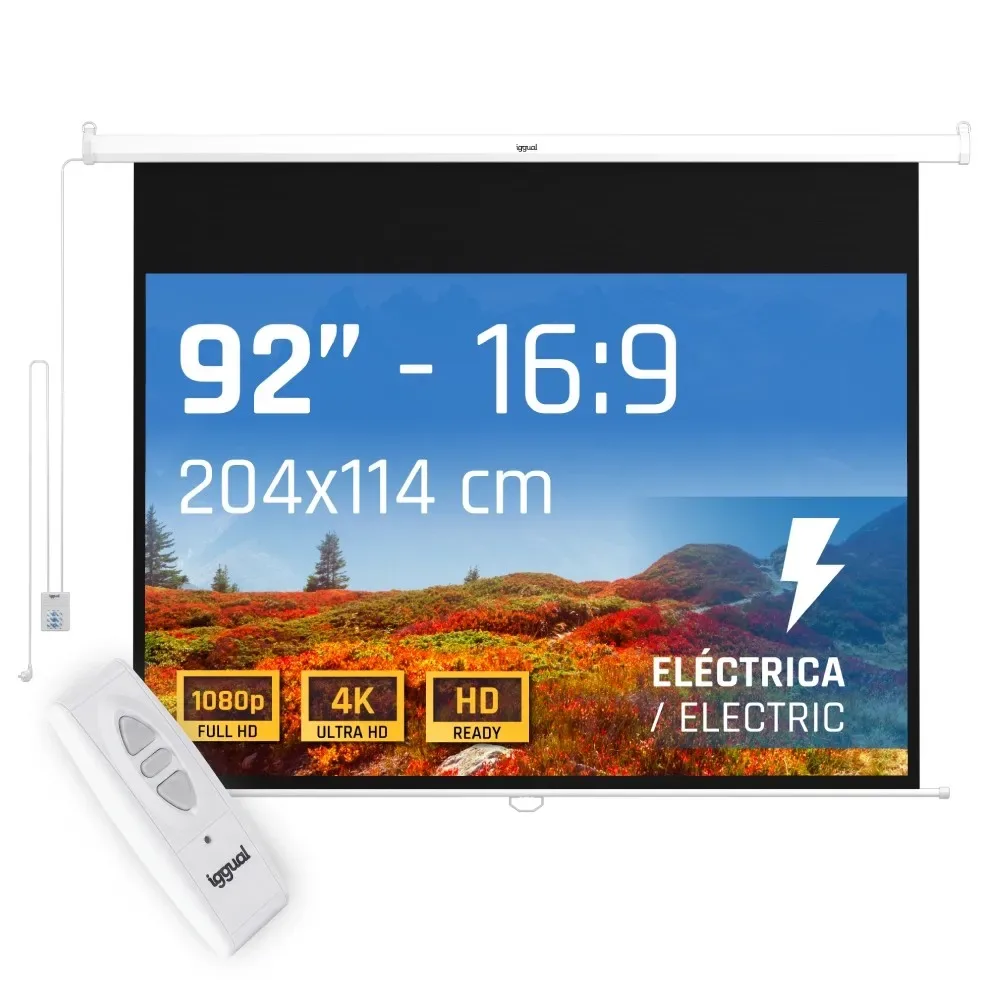Écran De Projection 92´´ 203x114 Cm White One Size unisex - Iggual Monitos - FashionsVida