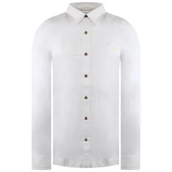 Solid Mens White Shirt - Size Small