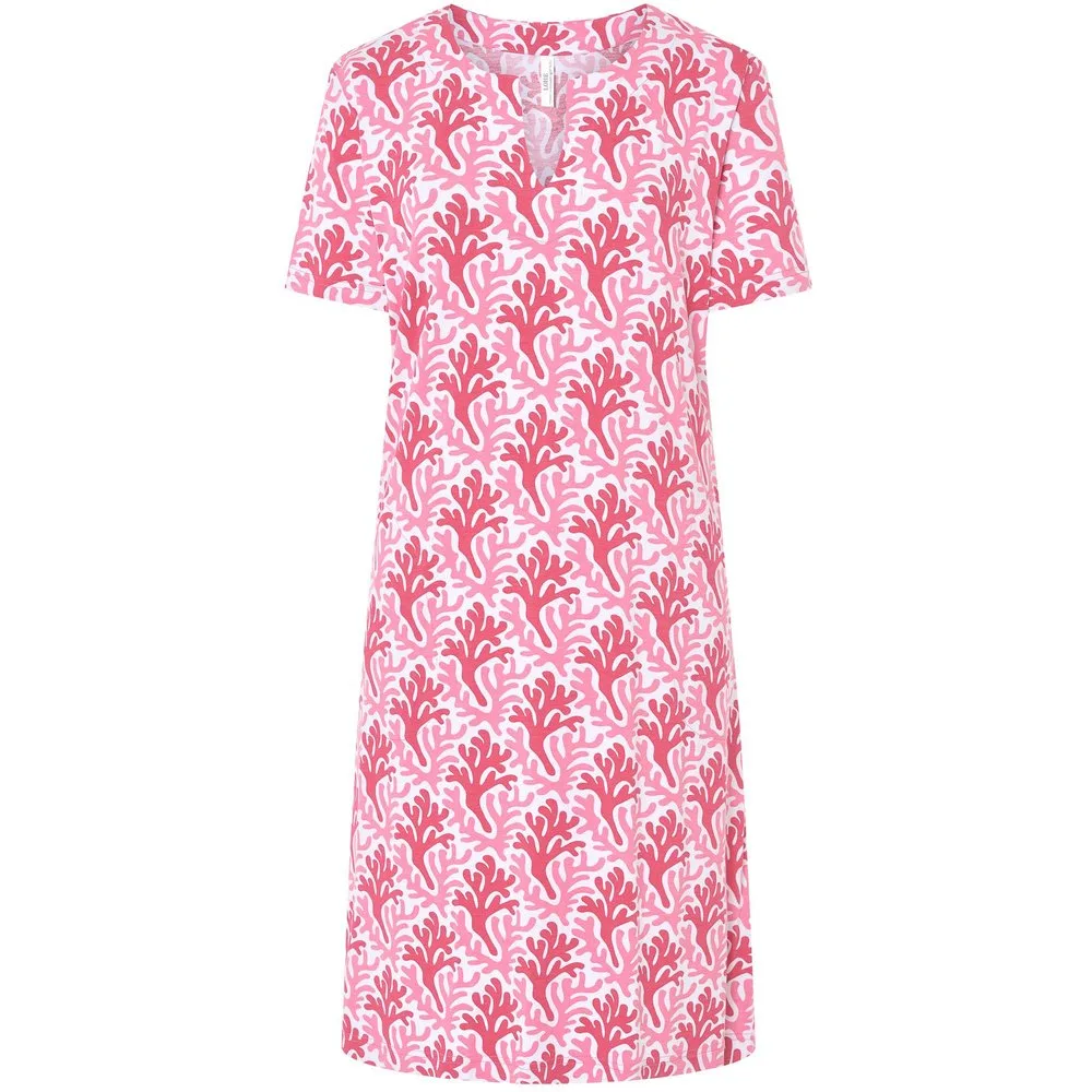 Vestido de playa manga corta estampado - Lohe - FashionsVida