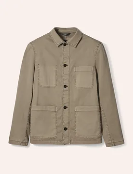 Baumwoll Hemdjacke, normale Größen#untersetzte Größen, Farbe Beige, 48, atmungsaktive Baumwolle bequem, da elastisch Herren - Walbusch - FashionsVida