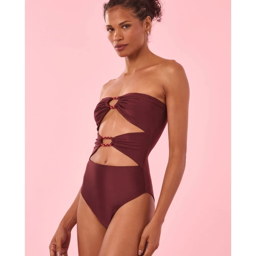 Bañador bandeau liso con relleno - Blueman - FashionsVida