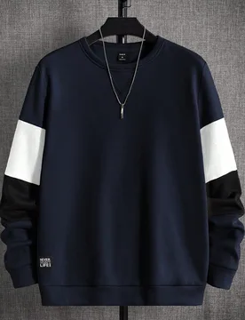 Sudadera casual de bloques de color para hombre, para otoño e invierno, parte superior de manga larga M - Shein - FashionsVida