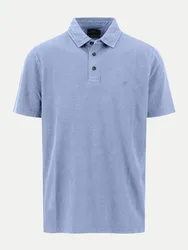 Polo, garment dyed Blau M