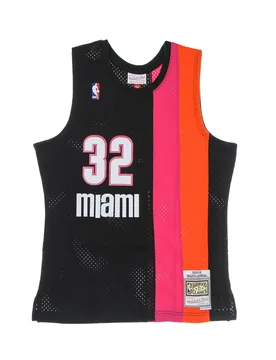 Canotta Basket Uomo Nba Swingman Jersey Hardwood Classics No 32 Shaquille O'neal 2005-06 Miahea Road Black/black - Mitchell & Ness - FashionsVida