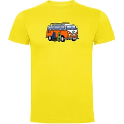 T-shirt à Manches Courtes Hippie Van Wakeboard Yellow M