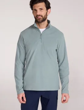 Camber II Mens Half-Zip Fleece - Green - Green - Size: L - Mountain Warehouse - FashionsVida