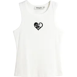 Camiseta de mujer sin mangas 100% algodón