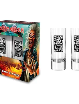 Schnapsglas-Set - Run For Your Lives - klar - Lizenziertes Merchandise! - None - unisex - Iron Maiden - FashionsVida