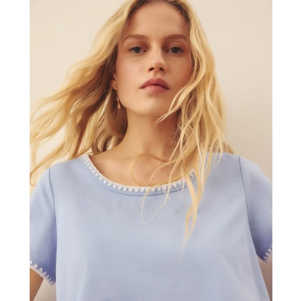 Camiseta de manga corta lisa de mujer - Southern Cotton - FashionsVida