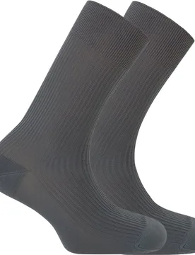 Pack de 2 pares de calcetines en poliamida de hombre Trenil cortos en canalé en color gris - Punto Blanco - FashionsVida