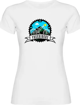 Maglietta A Maniche Corte Freeriders White - Kruskis - FashionsVida