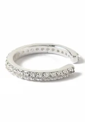 Fine Pavé Ear Cuff - Silver